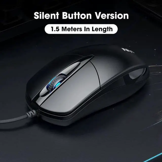 Alt view image 7 of 7 - USB Wired Mouse Gamer Computer Office Gaming Silent USB Mouses 1000 DPI Mice Ergonomic for Macbook Laptop PC Non Slip Mouse Gamer Compatible with PC/Laptop/Desktop (Black)d