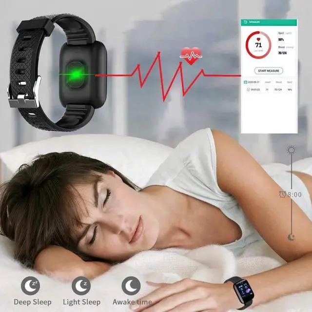 Alt view image 5 of 7 - Fitness Tracker, IP67 Waterproof 1.3" Touch Screen Heart Rate Monitor Watch Kids Activity Trackers Smart Watch for Women Men Boy Girl Sleep Monitor Step Counter Calorie Counter for Android iOS