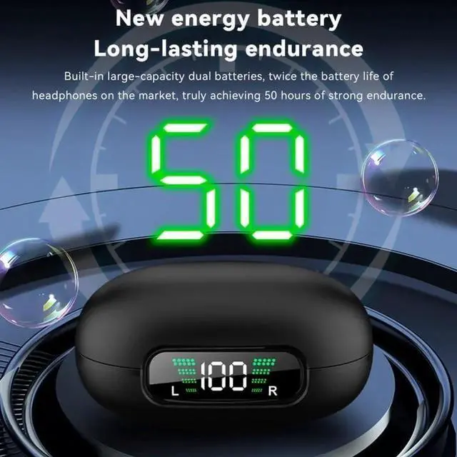 Alt view image 5 of 7 - Wireless Ear Clip Earbuds, Open Ear Clip Headphones, Bluetooth 5.3 Sports Earphones HiFi Stereo Built-in Mic with Ear Hooks, with Charging Case LED Display, IP7 Waterproof Fitness Ear Buds for Running