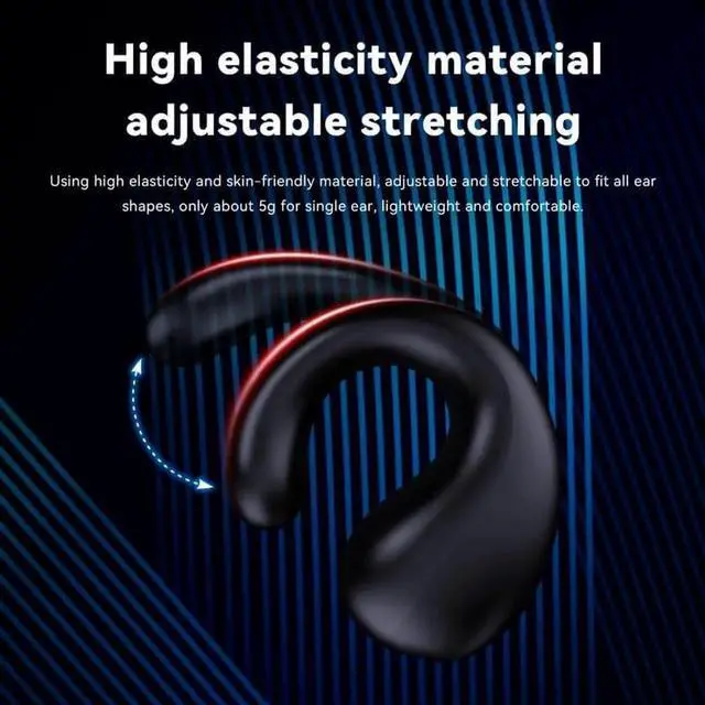 Alt view image 4 of 7 - Wireless Ear Clip Earbuds, Open Ear Clip Headphones, Bluetooth 5.3 Sports Earphones HiFi Stereo Built-in Mic with Ear Hooks, with Charging Case LED Display, IP7 Waterproof Fitness Ear Buds for Running