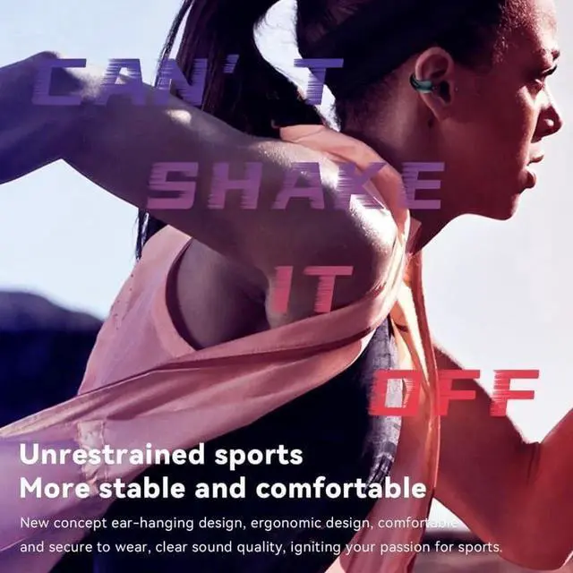 Alt view image 6 of 7 - Wireless Ear Clip Earbuds, Open Ear Clip Headphones, Bluetooth 5.3 Sports Earphones HiFi Stereo Built-in Mic with Ear Hooks, with Charging Case LED Display, IP7 Waterproof Fitness Ear Buds for Running