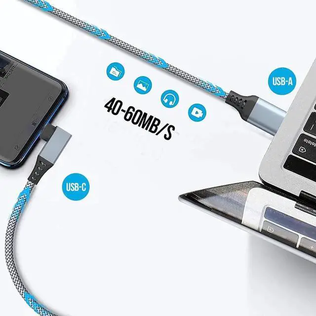 Alt view image 4 of 7 - Oculus Quest 2 Link Cable, 16FT / 5M Link Virtual Reality Headset Cable for Oculus Quest 2, USB A to C 3.0 Fast Charging and Data Transmission for Cellphone & PC VR Headset (Gray)
