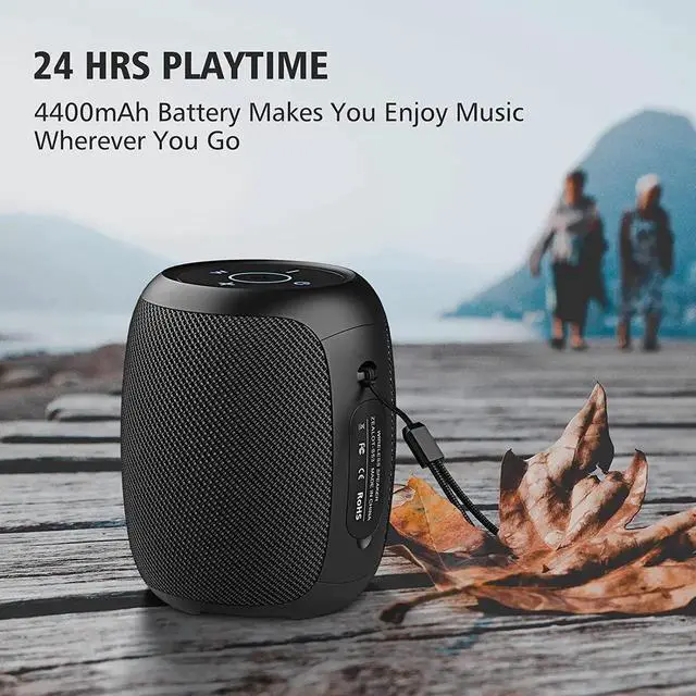 Alt view image 6 of 6 - Bluetooth Speaker, Outdoor Portable Bluetooth Speaker with Lights Rich Stereo Bass, IP67 Waterproof Outdoor Speaker, Wireless Speaker, 24H Playtime,Dual Pairing, Beach,Travel, Hiking