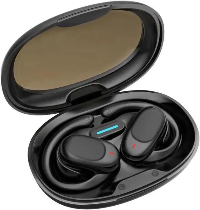 Alt view image 7 of 7 - Bluetooth Headphones, True Wireless Earbuds, 48hrs Playtime Wireless Sports Ear Buds with Mic Waterproof Bluetooth 5.3 Earphones for TV Phone Laptop(Adjustable, Suitable for All Ear Shapes) (Black)