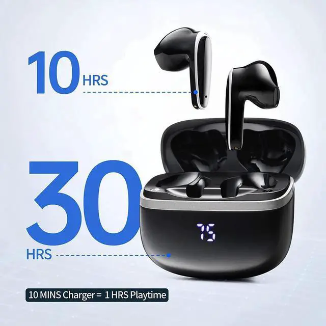 Alt view image 4 of 7 - Ture Wireless Earbuds, Wireless Earphones Bluetooth 5.1 In-Ear Headphones with ENC 4 Mic Noise Canceling, 40H Playtime, Mini Charging Case, Waterproof HiFi Stereo Sport Wireless Headphones