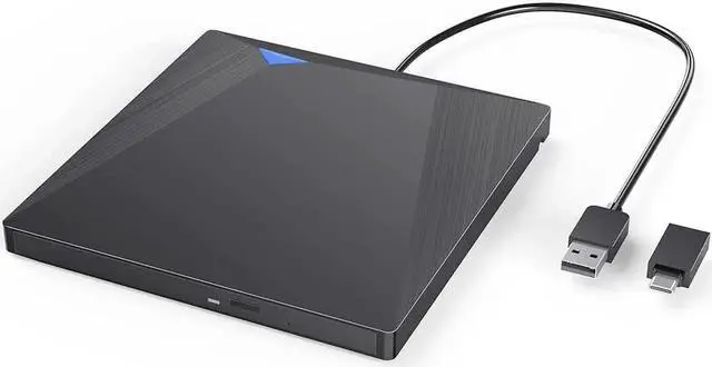 Main image of WISDUMExternalCD DVD Drive, USB 3.0 Type-C CD/DVD Burner, Portable USB C Superdrive Burner Player Writer CD DVD +/- RW, Compatible with Windows 10 8 7 XP Vista Mac OS Linux for Mac Pro Air iMac Laptop