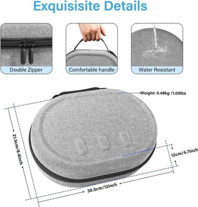 Alt view image 4 of 7 - Hard Carrying Case Compatible with Me-ta/O-culus Quest 3, for Quest 3 Carry Case Suitable for Travel and Home Storage, Portable Protection Accessories for Quest 3