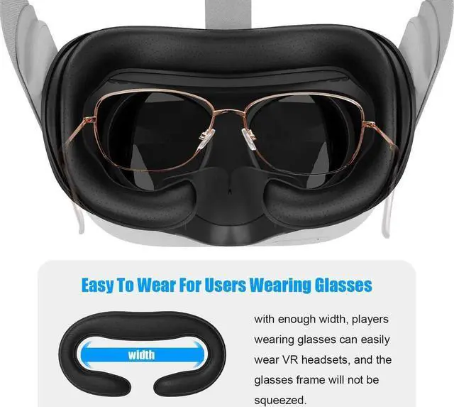 Alt view image 6 of 7 - WISDUM  Resilient VR Facial Vent Soft Interface Bracket & Anti-Leakage Light PU Leather Foam Face Cover Replacement Pad Custom Comfort Accessories 7-Piece Set for Oculus Quest 2 (7-in-1)