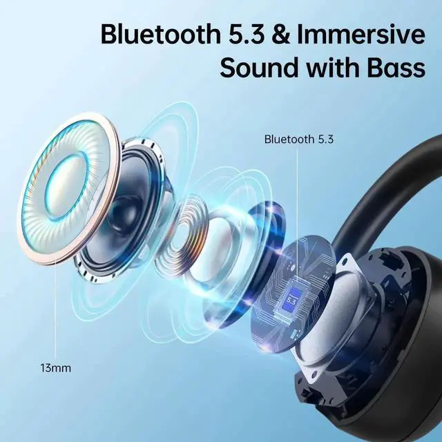 Alt view image 5 of 7 - True Wireless Earbuds, 60H Playback Bluetooth 5.3 Headphones, Noise Cancelling Wireless Headphones with LED Battery Display, 4 Mics Clear Call, IPX7 Waterproof Bluetooth Earbuds for Workout Sports