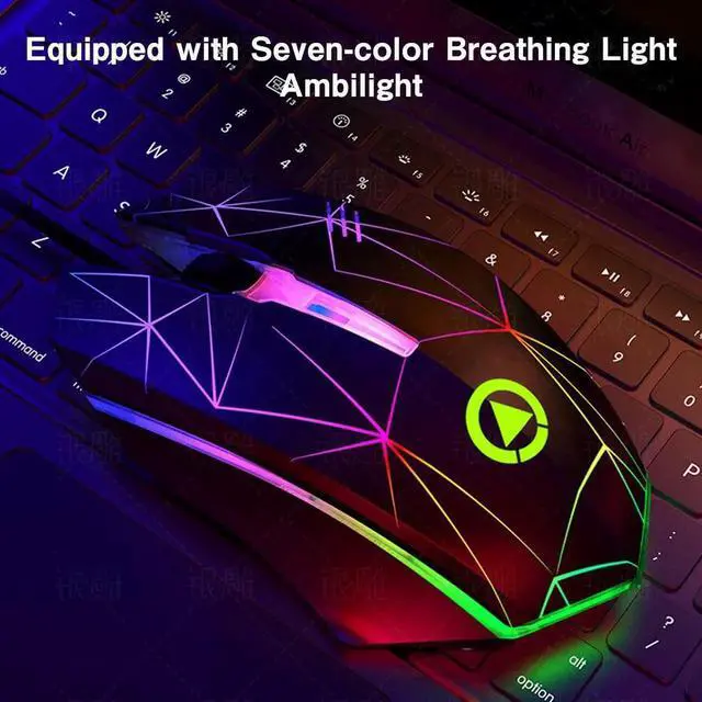 Alt view image 3 of 7 - WISDUM Wired Gaming Mouse, USB Optical Mouse with 3 Buttons, 1200DPI Wired Ergonomic USB Computer Mouse, Desktop Laptop PC Gaming Mouse (Black)