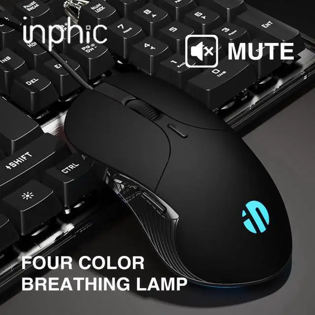 Alt view image 4 of 7 - WISDUM Wired Gaming Mouse 6 Buttons 4000 DPI LED Optical USB Computer Mouse Gamer Mice Gaming Mice For PC laptop