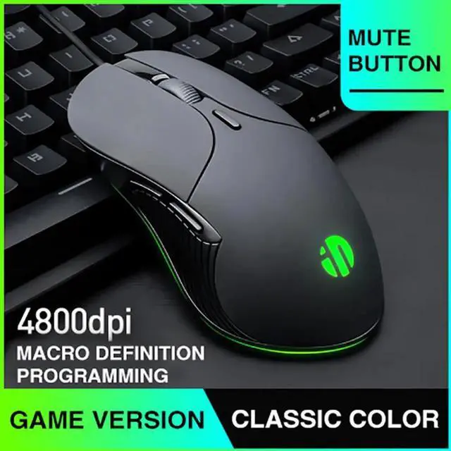 Alt view image 3 of 7 - WISDUM Wired Gaming Mouse 6 Buttons 4000 DPI LED Optical USB Computer Mouse Gamer Mice Gaming Mice For PC laptop
