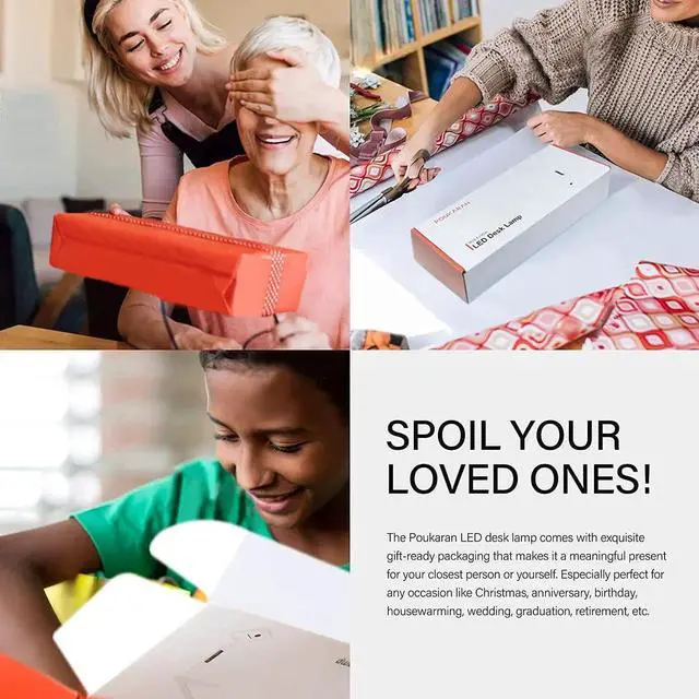 Alt view image 7 of 7 - WISDUM  Desk Lamp, LED Desk Lamp with Wireless Charger, USB Charging Port, Adjustable Foldable ?Table Lamp with Clock, Alarm, Date, Temperature, 3-Level Dimmable ?Lighting?, Office Lamp with Adapter