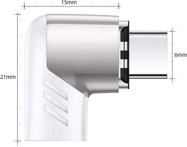 Alt view image 2 of 7 - WISDUM USB C Magnetic Adapter, 100w Right Angle Male to Female USB-C Connector PD Charger Cable Extender Mag Fast Safe Charging 480Mbps/s Data Transfer for Laptops Tablet Phone Magnet Plug Extension