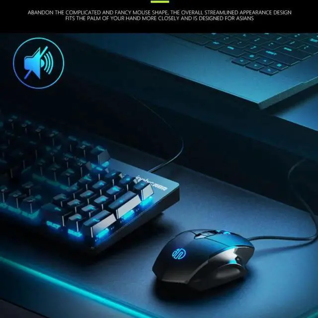 Alt view image 6 of 7 - WISDUM Wired Gaming Mouse, 6 Button Ergonomic Wired USB Computer Mouse Gamer Mice Silent Mause 4000DPI Optical Mouse for PC Laptop Computer
