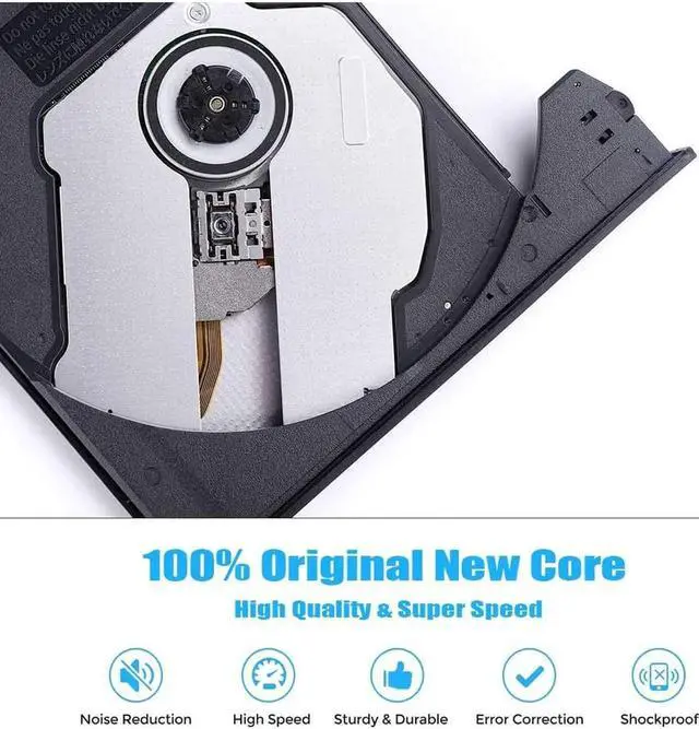 Alt view image 6 of 7 - WISDUM External CD DVD Drive, USB 3.0 Slim Portable External CD/DVD Rewriter Writer CD DVD Burner, High Speed Data Transfer USB Optical Drives Player Player for PC Desktop/Laptop/Windows/Linux/Mac OS