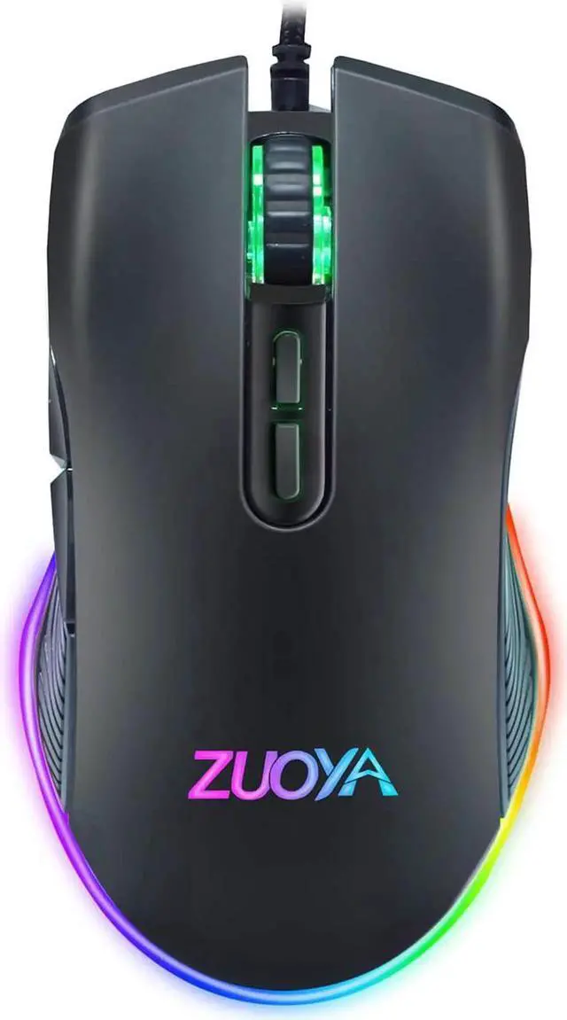 Main image of WISDUM Wired Gaming Mouse RGB Backlit Computer Mice 3600 DPI Adjustable Ergonomic Optical Game Mouse 7 Buttons for Gamer Windows PC