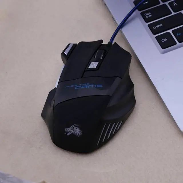 Alt view image 5 of 7 - Wired Gaming Mouse 5500DPI Adjustable 7 Buttons Cable USB LED Optical Gamer Mouse For PC Computer Laptop Mice (Color: Black)