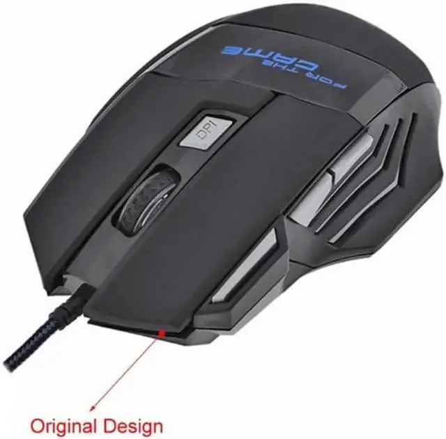 Alt view image 4 of 7 - Wired Gaming Mouse 5500DPI Adjustable 7 Buttons Cable USB LED Optical Gamer Mouse For PC Computer Laptop Mice (Color: Black)