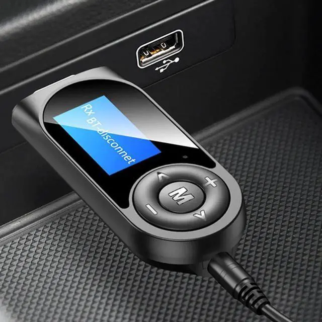 Alt view image 2 of 7 - WISDUM USB Adapter Bluetooth 5.0 Audio Receiver Transmitter AUX 3.5MM Music Stereo Wireless Adapters for Car TV PC Speaker Adaptador (Color: Black)