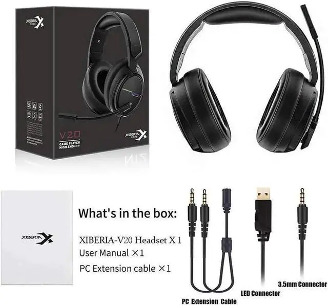 Alt view image 7 of 7 - Xbox one Headset, PS4 Headset, Gaming Headphones, 3.5mm Surround Stereo Gaming Headsets with Mic Soft Memory Earmuffs for PC, Laptop, Video Game with Flexible Microphone Volume Control