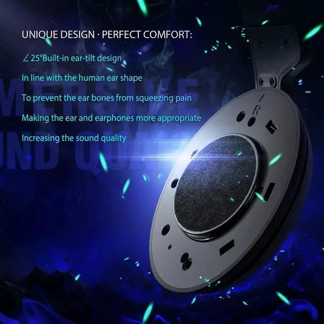 Alt view image 6 of 7 - Xbox one Headset, PS4 Headset, Gaming Headphones, 3.5mm Surround Stereo Gaming Headsets with Mic Soft Memory Earmuffs for PC, Laptop, Video Game with Flexible Microphone Volume Control