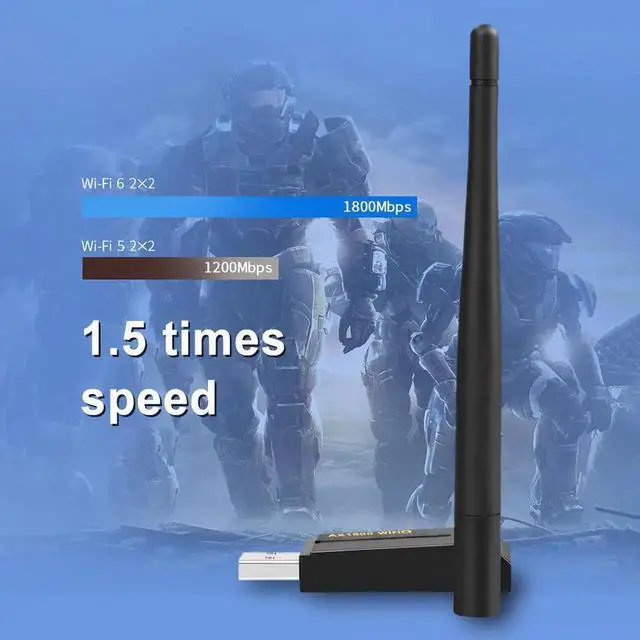 Alt view image 7 of 7 - WiFi 6 USB Adapter for PC, Wireless USB WiFi Adapter for Desktop Laptop Computer, USB 3.0 WiFi Dongle High Gain Dual Band 2.4G/5GHz, AX1800Mbps MU-MiMO Wireless Network Adapter for Windows 10/11