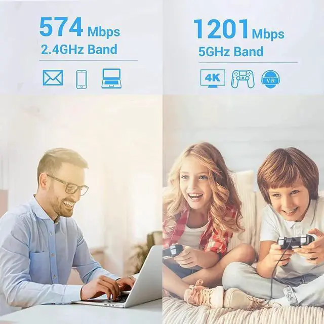Alt view image 5 of 7 - WiFi 6 USB Adapter for PC, Wireless USB WiFi Adapter for Desktop Laptop Computer, USB 3.0 WiFi Dongle High Gain Dual Band 2.4G/5GHz, AX1800Mbps MU-MiMO Wireless Network Adapter for Windows 10/11
