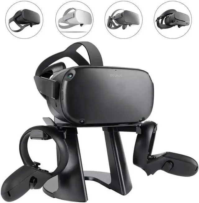 Main image of WISDUM VR Stand, Headset Display Holder and Controller Holder Mount Station for Oculus Quest/Quest 2/Rift/Rift S/GO/HTC Vive/Vive Pro/Valve Index VR Headset and Touch Controllers
