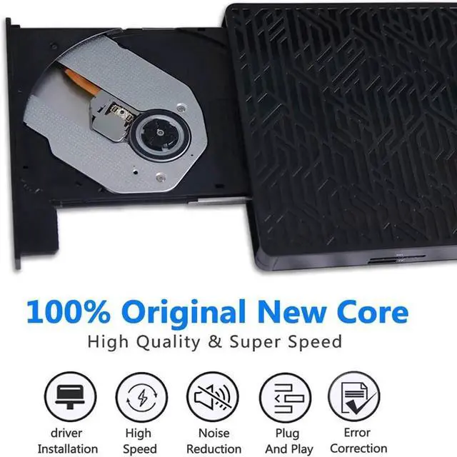 Alt view image 4 of 7 - USB 3.0&USB-C External CD DVD Drive,Multifunctional External CD/DVD +/- RW Burner Player Writer Support SD/TF Card/2 USB 3.0 Ports/Charging,Compatible with Mac OS/Windows/MacBook/Laptop/Desktop-Black