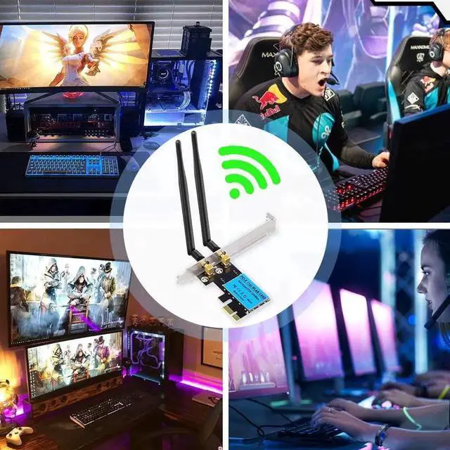 Alt view image 6 of 7 - Wireless Adapter PCI Express Network Card, Dual-Band 2.4G/5.8G Desktop Computer Built-in WiFi Adapter AC1200M, PCI-E Wifi Card with 1200Mbps Transmission Rate for Windows 10/Windows 8/Windows 7