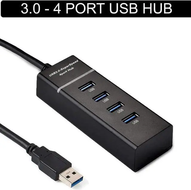 Main image of WISDUM USB HUB 3.0 Powered Ultra Slim 4 Ports Super Speed Mini Smart Charger Charging Port Compact External AC Power Adapter Mac Mini, PC, Laptops