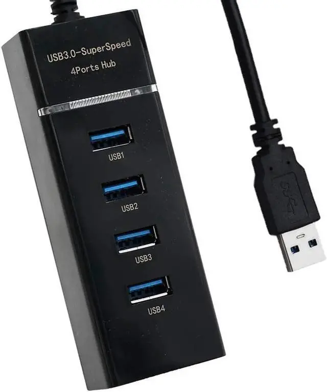 Alt view image 6 of 7 - WISDUM USB HUB 3.0 Powered Ultra Slim 4 Ports Super Speed Mini Smart Charger Charging Port Compact External AC Power Adapter Mac Mini, PC, Laptops