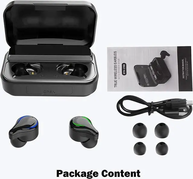 Alt view image 7 of 7 - Wireless Earbuds, Bluetooth 5.2 in-Ear Headphones with 100H Playtime Charging Case, IPX5 Waterproof True Wireless Ear Buds, TWS Stereo Sports Earphones with Built-in Mic Compatible with iPhone/Android