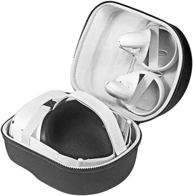 Main image of WISDUM Carry Case for Oculus Quest 2/Oculus Quest All-in-one VR Gaming Headset Travel Case Protective Bag High Capacity Storage Cover for Gaming Touch Controllers, Charge Cable and Adapter (Black)