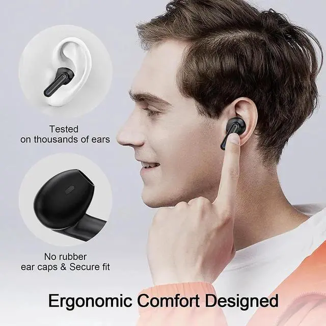 Alt view image 6 of 7 - Ture Wireless Earbuds, Bluetooth 5.1 Earbuds in-Ear Stereo Mini Earphone, Bluetooth Headphones with Mic for Clear Calls, 6H Single Play Time, IP7 Waterproof Wireless Earphones with USB-C Charging Case