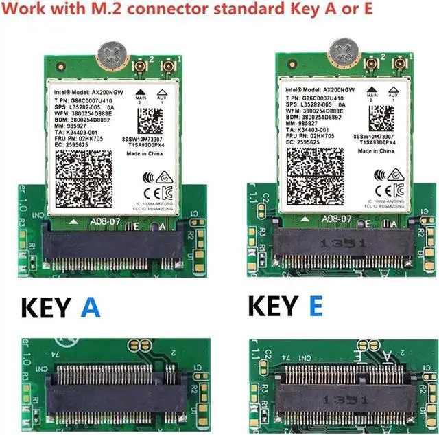 Alt view image 7 of 7 - Dual band 2.4Gbps Wi-Fi 6 AX200NGW 802.11ax/ac MU-MIMO 2x2 Wifi for AX200 NGFF M.2 Bluetooth 5.0 Network Wlan Card