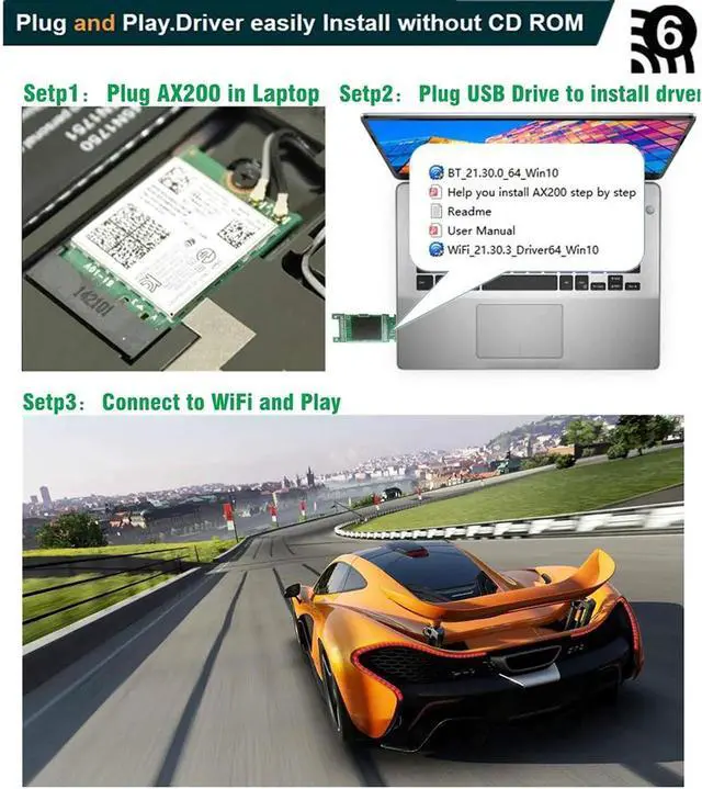 Alt view image 5 of 7 - Dual band 2.4Gbps Wi-Fi 6 AX200NGW 802.11ax/ac MU-MIMO 2x2 Wifi for AX200 NGFF M.2 Bluetooth 5.0 Network Wlan Card