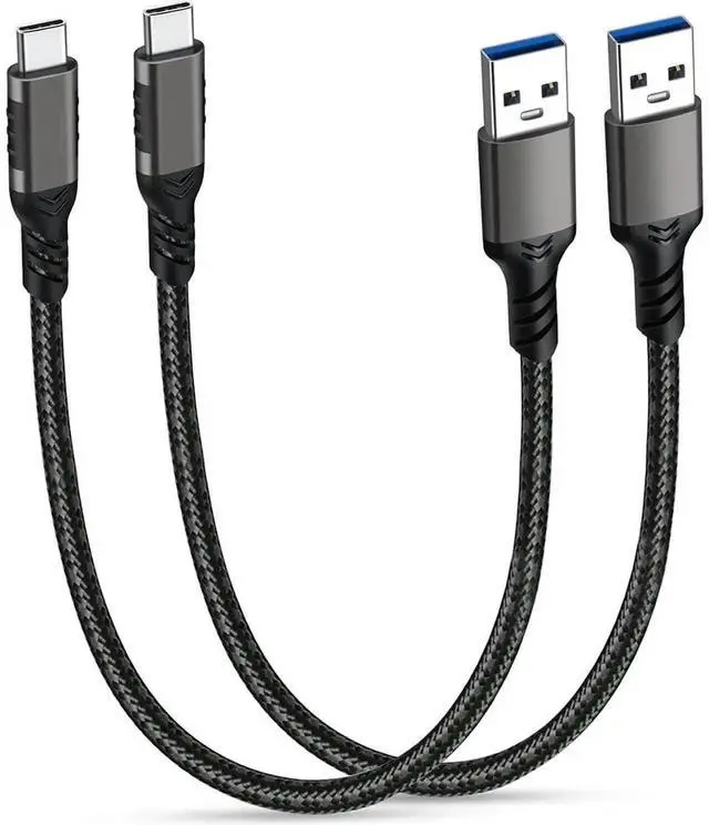 Main image of WISDUM USB A to USB C Cable (2 Pack 1.6FT), USB 3.1/3.2 10Gbps Data Transfer and 60W 3A USB C Fast Charging Cable for Sa-m-su-n-g Galaxy External SSD and Other Type C Phone Laptop PC Devices