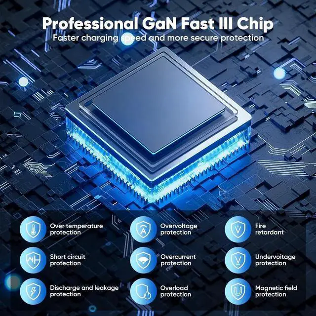 Alt view image 4 of 7 - WISDUM 200W USB C Charger Block Multiple Ports, GaN III USB Charging Station 6 Ports Charging Hub, Multi Port Charger for Laptop Mac-Book i-Pad i-Phone 15 Galaxy Go-og-le Pixel De-ll Air-Pods Switch