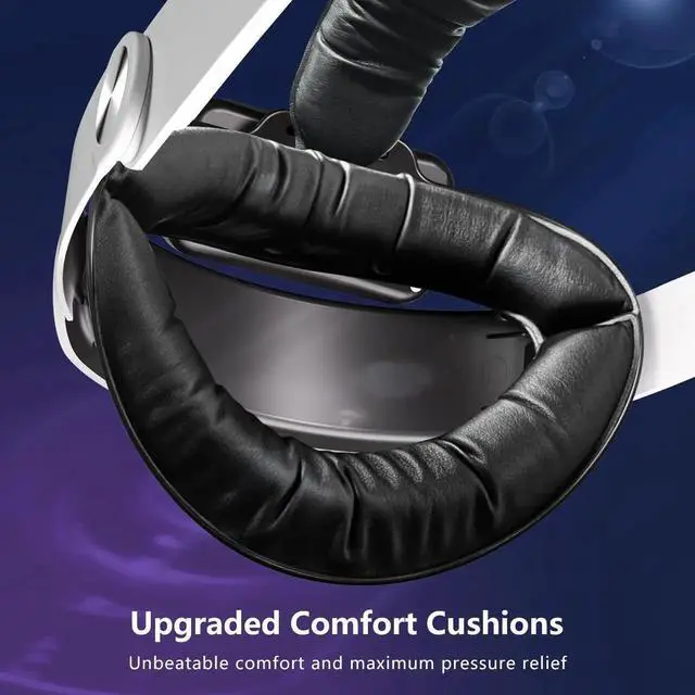 Alt view image 4 of 6 - WISDUM 10000mAh Battery Head Strap for Me-ta Quest 3S/3 with Cool RGB and Magnetic Battery Design, for Quest 3/3s Accessories Extra VR Playtime Premium Comfort & Adjustable, Reduce Facial Stress