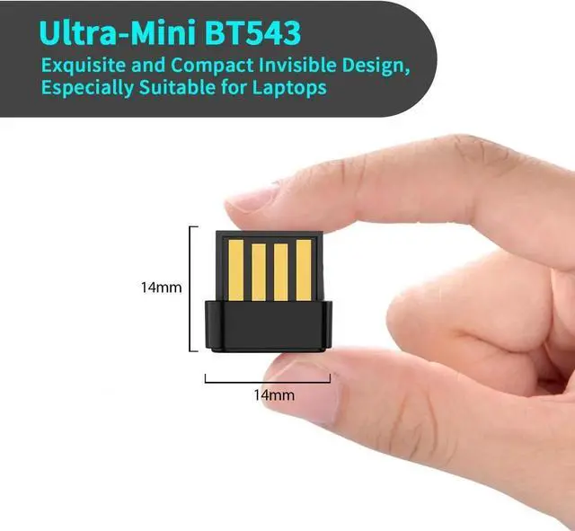 Alt view image 7 of 7 - WISDUM Mini USB Bluetooth 5.4 Adapter for Laptop PC, Wireless Bluetooth 5.4 Transmitter Dongle USB Adapter for Desktop Windows 11 10 8.1 7, Plug n Play Bluetooth Headphones Speaker Mouse Keyboard