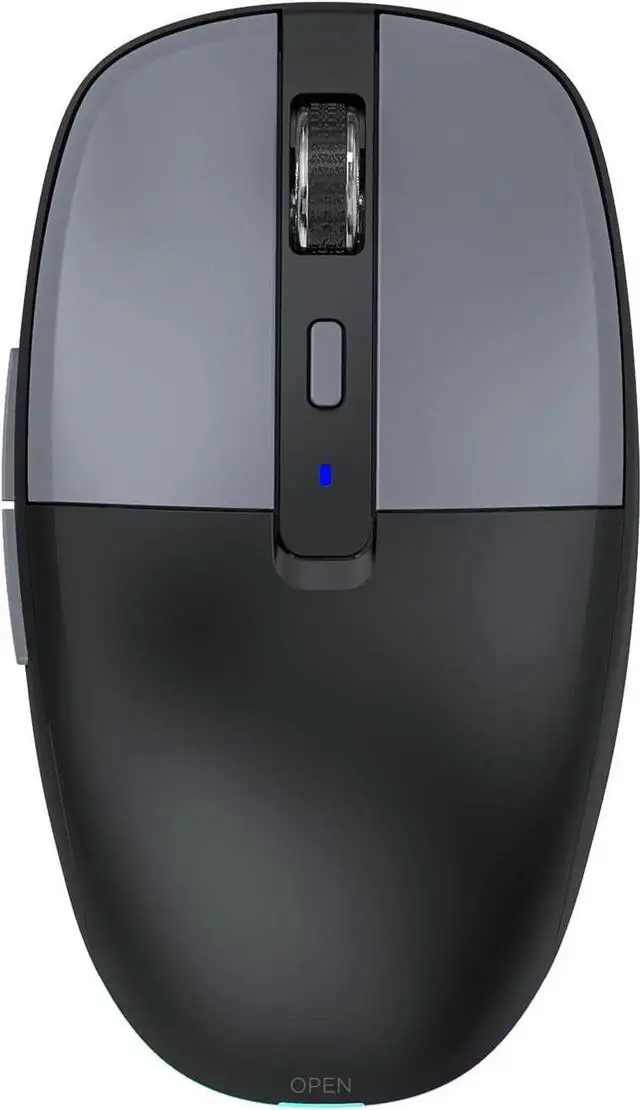Main image of WISDUM Multi-Device Wireless Mouse for Office, USB 2.4G/Type-C 2.4G/BT5.1 Dual Mode, Silent Click, 3200 DPI, Ergonomic Design with RGB Light, Bluetooth Wireless Mouse with Type-C Fast Charging