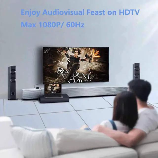 Alt view image 3 of 7 - VGA to HDMI Adapter for Connecting Traditional VGA Interface Laptop, PC to HDMI Monitor or Projector, Hannord 1080P VGA Male to HDMI Female Converter with 3.5mm Audio Lead and Power Supply Port