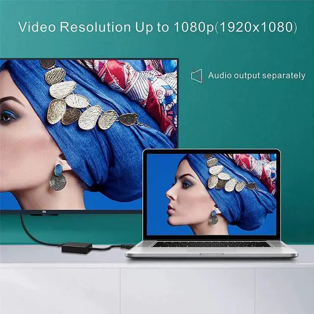 Alt view image 7 of 7 - USB to HDMI Adapter,Hannord USB 3.0/2.0 to HDMI 1080P Video Graphics Cable Converter with Audio for PC Laptop Projector HDTV Compatible with Windows XP 7/8/8.1/10[Mac OS not Supported] - Black