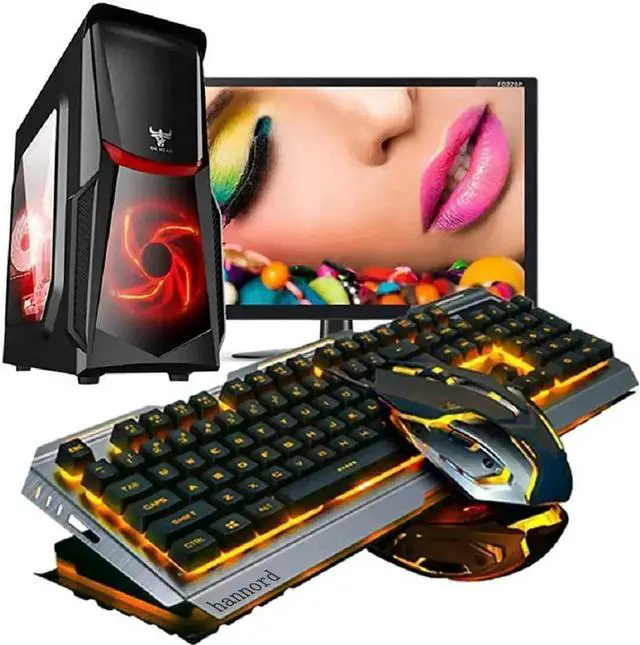 Alt view image 2 of 7 - WISDUM Gaming Keyboard and Mouse Combo Orange Yellow Backlit, LED Backlight Computer Gaming Keyboad,Lighted PC Gaming Mouse,USB Keyboard Clicky Key,Silver Metal Structure,for Xbox PS4 PS3 Working