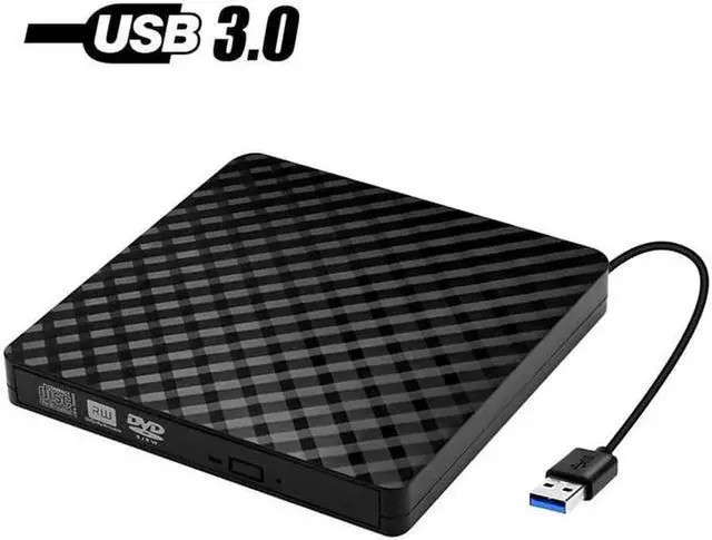 Main image of External CD Drive, Hannord Portable high-speed USB 3.0 Portable CD/DVD +/-RW Drive DVD/CD ROM Rewriter Burner Compatible with Laptop Desktop PC Windows Linux Mac