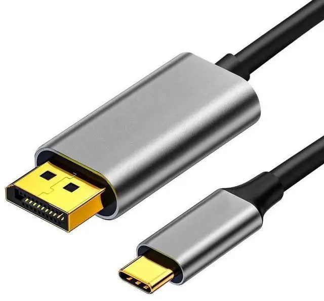 Main image of WISDUM USB C to DisplayPort 1.4 Cable (Support 8K@60Hz, 4K@144Hz, 2K@240Hz) Thunderbolt 3/4 Type C to DP Cord Compatible with MacBook, Mac mini, XPS, iPad, iPhone 15/16 6.6 ft.