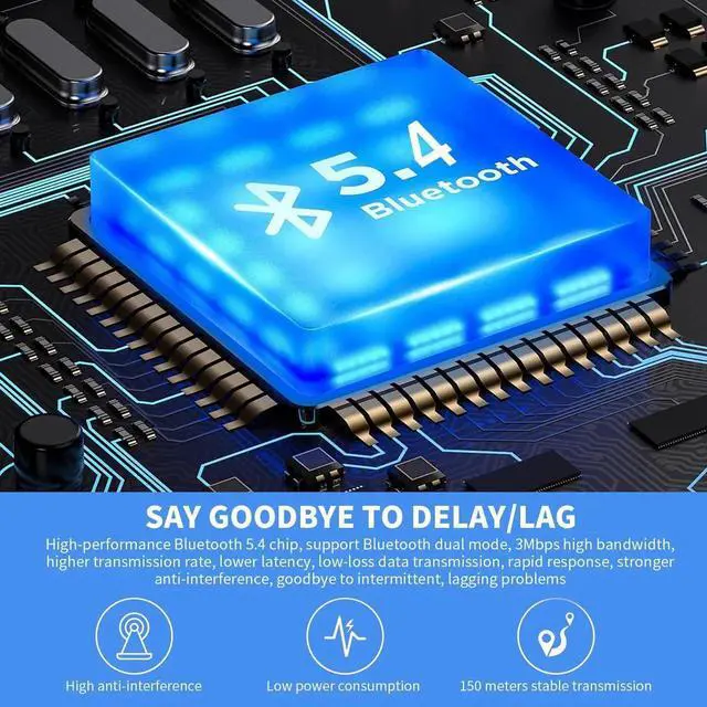 Alt view image 5 of 7 - USB Bluetooth 5.4 Adapter Plug & Play Bluetooth Dongle Receiver Long Range Support Windows 11/10/8.1 for Desktop Laptop PS/Xbox Keyboard Mouse Headset Green