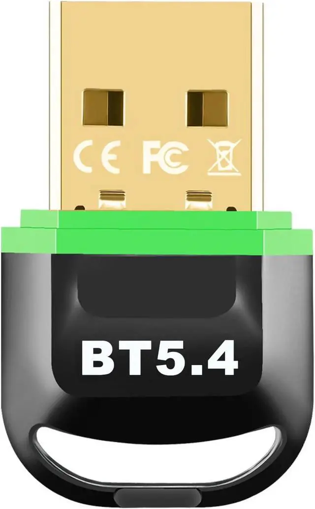Main image of USB Bluetooth 5.4 Adapter Plug & Play Bluetooth Dongle Receiver Long Range Support Windows 11/10/8.1 for Desktop Laptop PS/Xbox Keyboard Mouse Headset Green